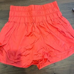 Free People Movement Shorts Red